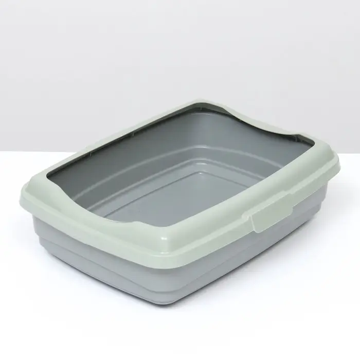 Лоток большой с бортиком Atlantis &laquo;Стандарт&raquo;, 43&times;33&times;12.5 см, серый