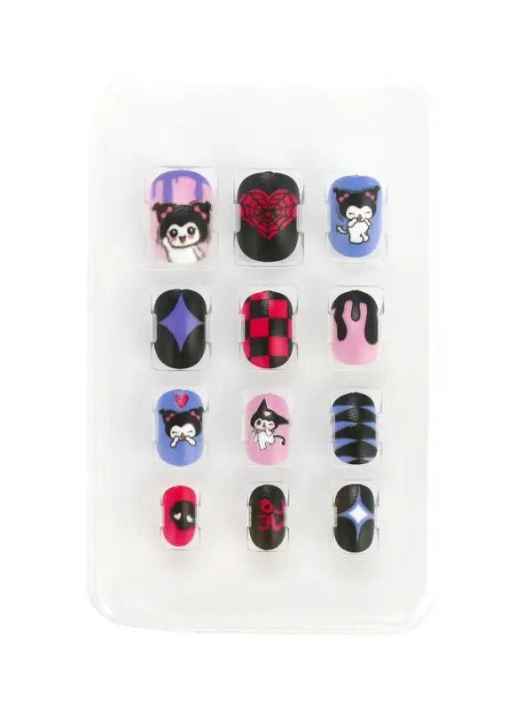 Накладные ногти детские &laquo;Забавная кошечка&raquo;, набор 12 шт.