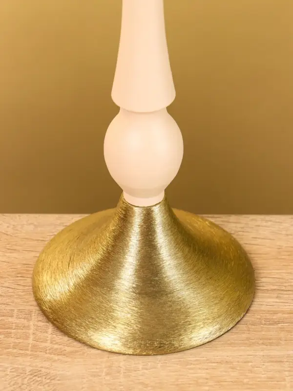 Подсвечник на 1 свечу "Бежевый" 10,5х10,5х25 см