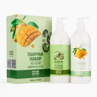 Подарочный набор женский DREAM NATURE SPA CARE манго + увлажнение и питание: гель для душа и шампунь