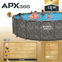 Бассейн каркасный Steel Pro Max, 549&times;132 см, фильтр-насос, лестница, тент, круглый, 561KC Bestway