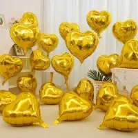 Воздушные шары фольгированные 18" &laquo;Сердце&raquo;, 5 шт.