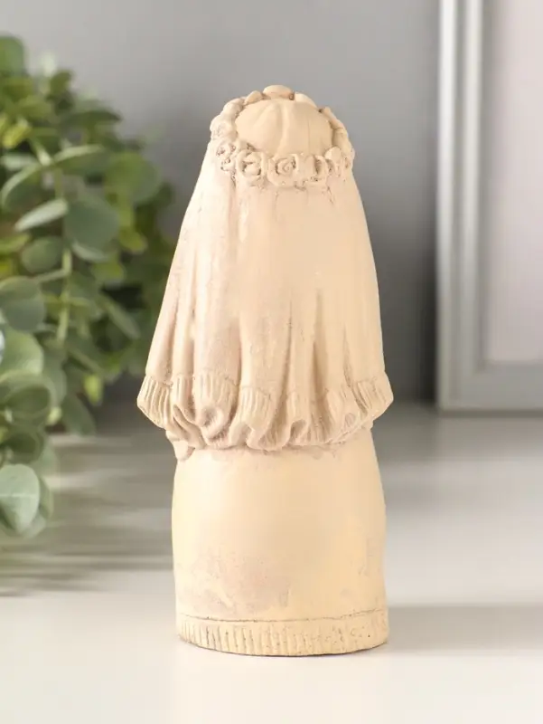 Статуэтка "Берегиня невеста" 13х5 см, бежевый с эф. состаривания