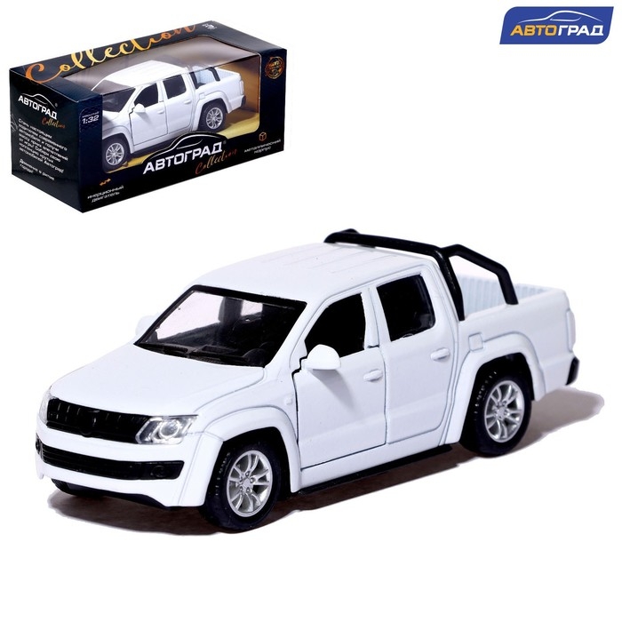 Машина металлическая «Тундра», открываются двери, 1:32, инерция, цвет белый Машина металлическая «Тундра», открываются двери, 1:32, инерция, цвет белый