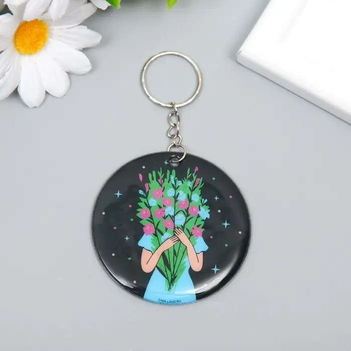 Брелок PVC Брелок PVC "Девушка с букетом" 6,2х6,2 см