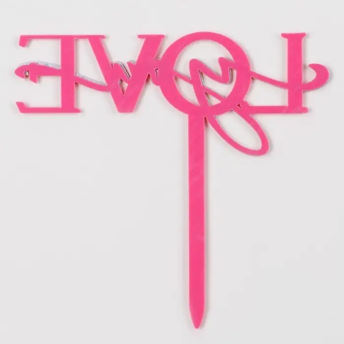 Топпер для торта «Люблю тебя», фуксия Топпер для торта «Люблю тебя», фуксия