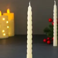 Набор свечей витых, 1.5&times;15 см, 2 шт., белый
