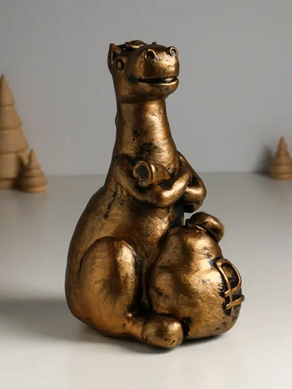 Копилка "Лошадь с мешком" 12х17х24 см, бронза