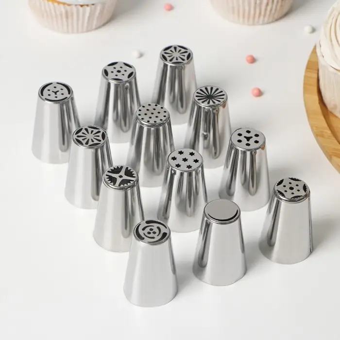 Набор насадок кондитерских Доляна, 2,8×4 см, 12 шт Набор насадок кондитерских Доляна, 2,8×4 см, 12 шт