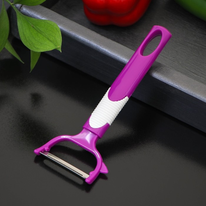 Овощечистка Доляна «Ритм», 15 см, цвет МИКС Овощечистка Доляна «Ритм», 15 см, цвет МИКС