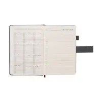 Ежедневник недатированный формат А5, с хлястиком, 128л, линия, пвх, Серый Ежедневник недатированный формат А5, с хлястиком, 128л, линия, пвх, Серый