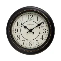 Часы настенные классические ENERGY ЕС-118, бесшумные, плавный ход, d=27.9 см, чёрные