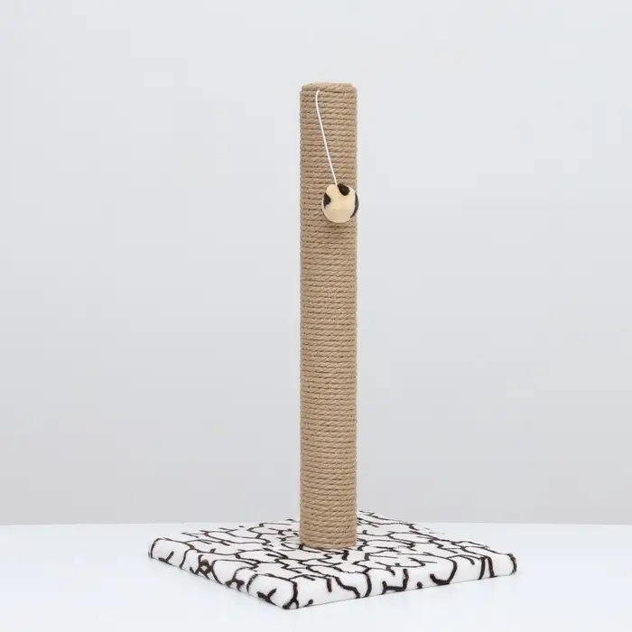 Когтеточка &laquo;Столбик&raquo;, 54&times;30&times;30 см, на подставке, джут, цвет МИКС