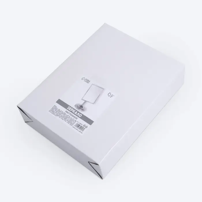 Зеркало настольное, зеркальная поверхность 13&times;16 см, серебристое