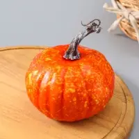 Муляж "Тыква круглая" 8х12 см, оранжевый