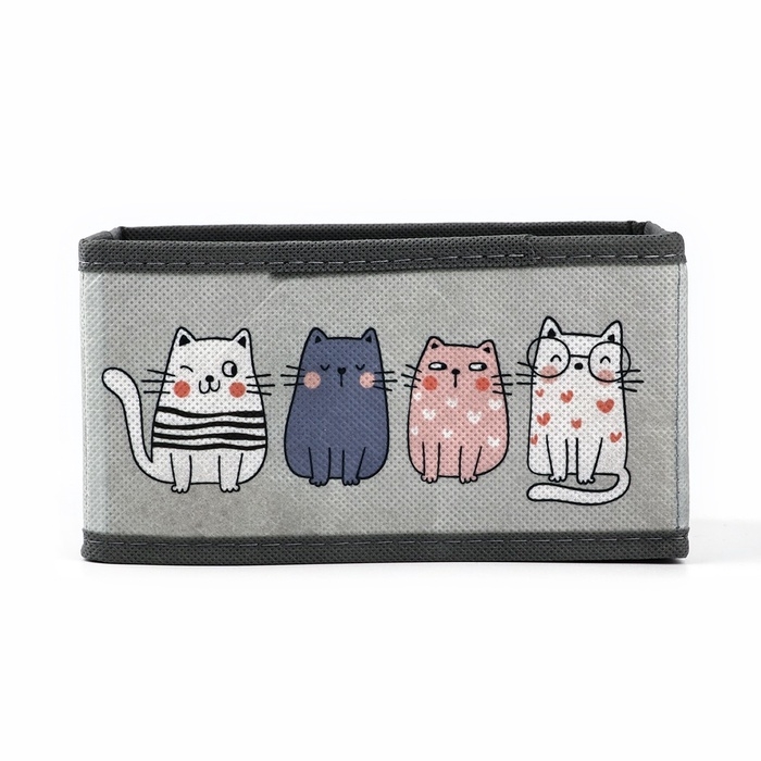 Органайзер для хранения, кофр для белья Органайзер для хранения, кофр для белья "Котятки", 10 х 18 х 10 см