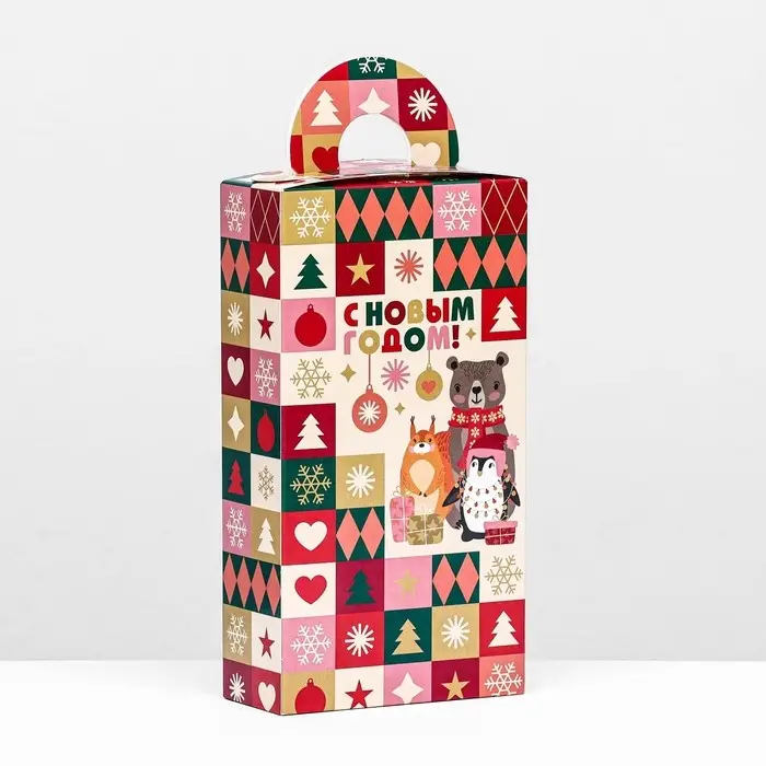 Коробка новогодняя подарочная складная «Королевская» 11×5×21 см Коробка новогодняя подарочная складная «Королевская» 11×5×21 см