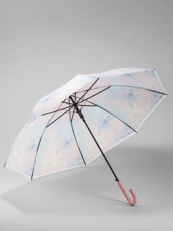 Зонт - трость полуавтоматический &laquo;Нежность&raquo;, 8 спиц, R=47/55 см, d=94 см, МИКС