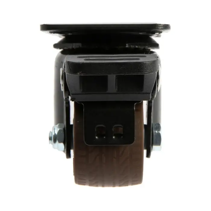 Колесо мебельное CAPPIO, d=40 мм, на площадке, со стопором, поворотное, покрытие TPR