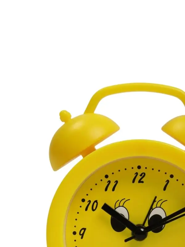 Часы - будильник настольные &laquo;Смайл&raquo;, дискретный ход, 9&times;12 см, 1хАА, жёлтые