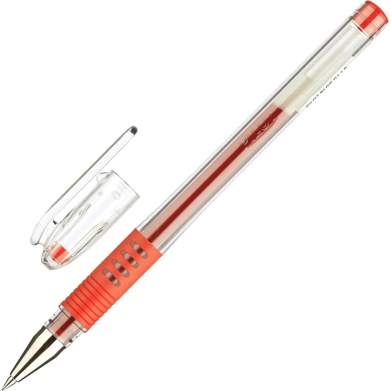 Ручка гелевая неавтомат. PILOT BLGP-G1-5 резин.манжет. красная 0,3мм