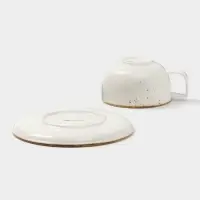 Чайная пара фарфоровая Magistro «Церера», 2 предмета: чашка 250 мл, блюдце d=16,5 см, цвет белый