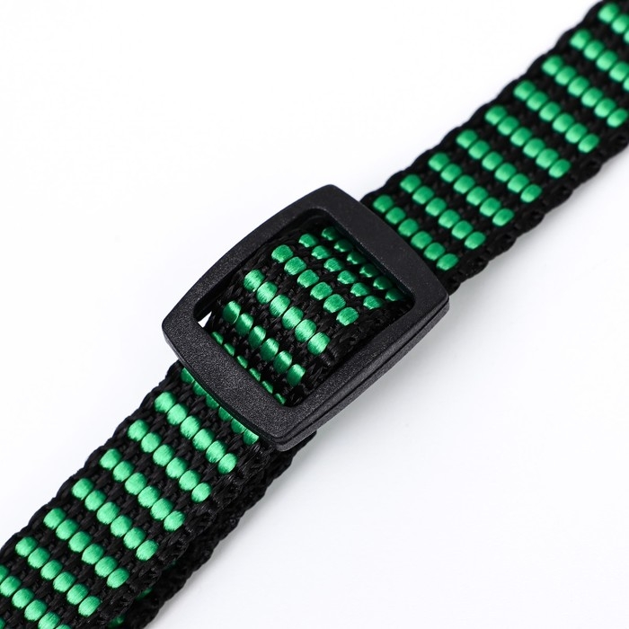 Ошейник рифленый, 40 х 1,5 см, чёрно-зелёный Ошейник рифленый, 40 х 1,5 см, чёрно-зелёный