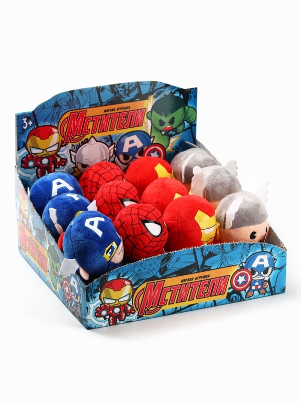 Мягкая игрушка  Мягкая игрушка "Avengers" Мстители, бокс микс