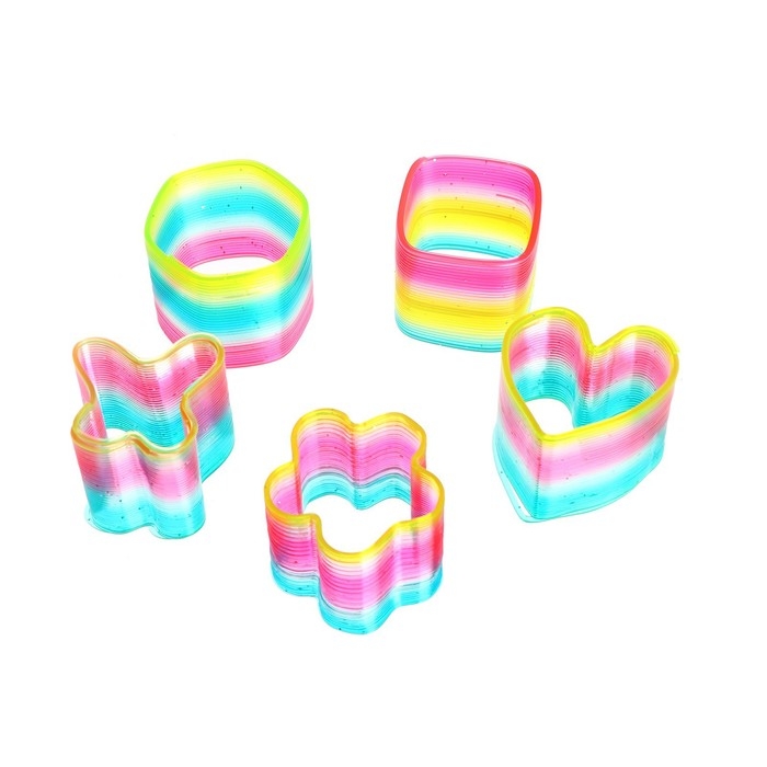 Пружинка-радуга «Фигуры с блёстками», цвета МИКС Пружинка-радуга «Фигуры с блёстками», цвета МИКС