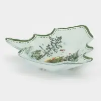 Блюдо сервировочное ёлочка "Зверьки в лесу" 17,7х18,5х3,5 см