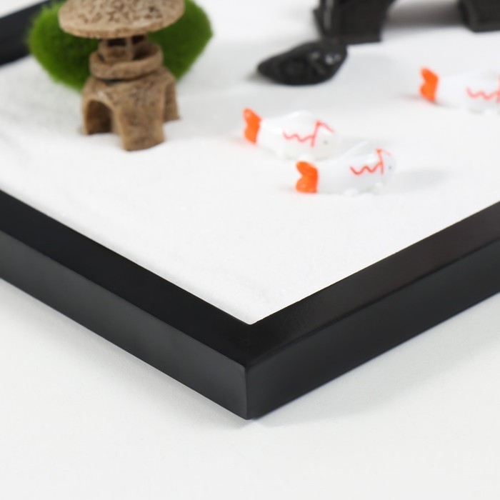 Сад камней Дзен  Сад камней Дзен "Мостик и оригами" белый песок 1,2х21,5х17,5 см