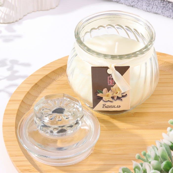 Свеча ароматическая  Свеча ароматическая "Горшочек" 9х7,5см, ваниль