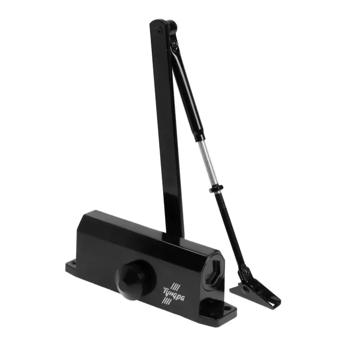 Доводчик дверной ТУНДРА d=70BL, до 70 кг, черный