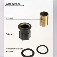 Смеситель для раковины ZEIN Z3717, однорычажный, длина излива 12 см, пластик, чёрный