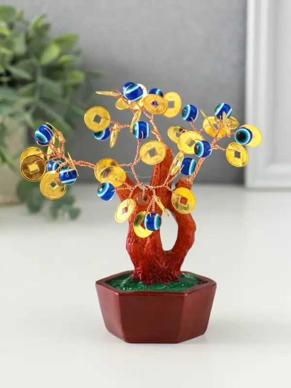 Бонсай декоративный &laquo;Денежное дерево&raquo;, 16 глазок, 32 монеты, 16&times;6.7&times;5.2 см