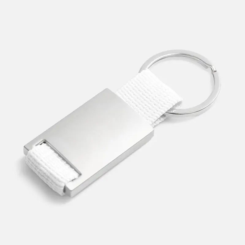 Брелок Inlet с тканевой вставкой, белый Брелок Inlet с тканевой вставкой, белый