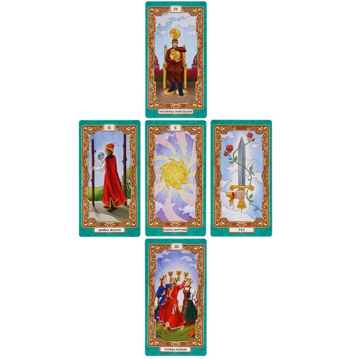 Карты таро Карты таро "Знак судьбы. Русское", карты гадальные, с инструкцией, 78 карт