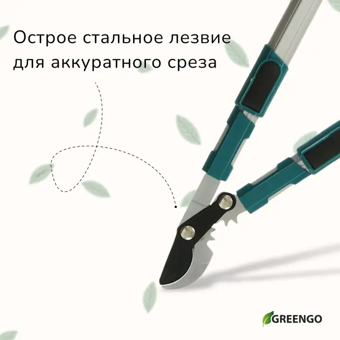 Сучкорез профессиональный, 26.4&minus;37" (67.5&minus;94 см), телескопический, с пластиковыми ручками, МИКС, Greengo