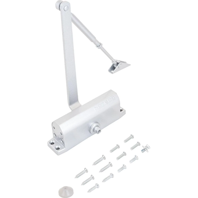 Доводчик дверной NOTEDO DC-080 SILVER 60-120 кг сереб. (10)