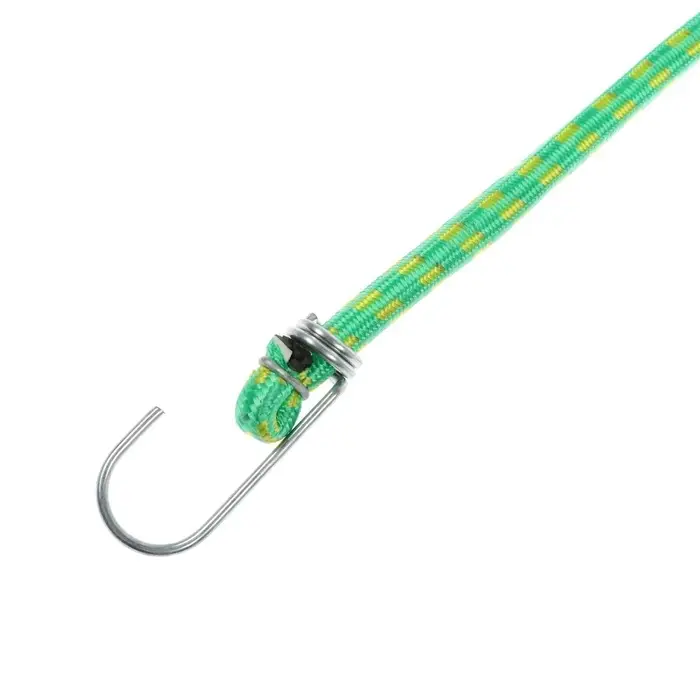 Резинка для крепления багажа TORSO, 80 см, d=10 мм, металлические крючки, МИКС