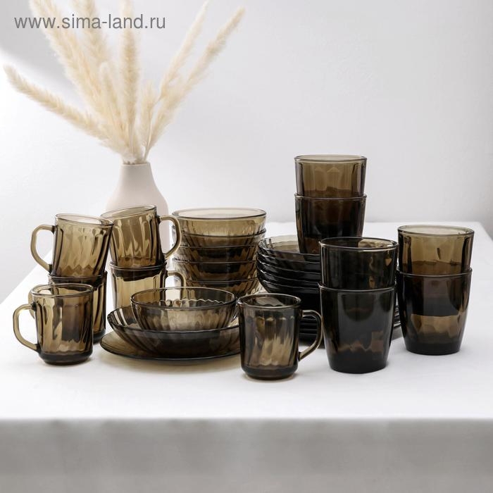 Набор столовый Elica, 30 предметов, цвет коричневый Набор столовый Elica, 30 предметов, цвет коричневый