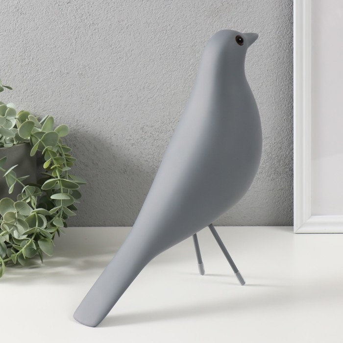 Сувенир полистоун Сувенир полистоун "Птица" серая 28х23,5 см