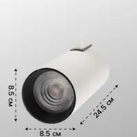 Трековый светильник Luazon lighting, TSL-013, 30 Вт, 2100 Лм, 2800K, белый, свечение тёплое белое