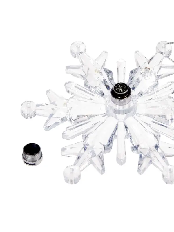 Подвеска светодиодная «Ледяная снежинка» 11 см, 1 LED, от батареек LR41×3, свечение RGB Подвеска светодиодная «Ледяная снежинка» 11 см, 1 LED, от батареек LR41×3, свечение RGB