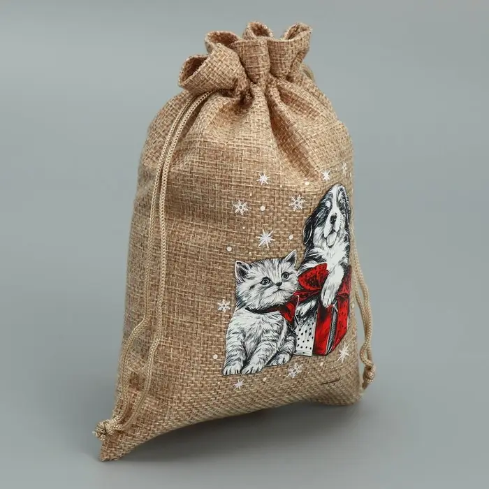 Мешочек подарочный с термонаклейкой «Друзья», 13 х18 см +/- 1.5 см