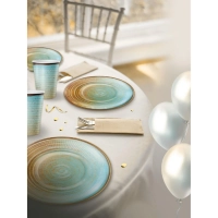 Набор тарелок (d=23 см) Голубая керамика, 6 шт., 30000869