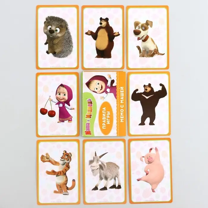 Настольная игра &laquo;Мемори с Машей&raquo;, Маша и Медведь, 24 карты, 5+