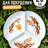 Тарелка керамическая секционная &laquo;Белочка&raquo;, 19 см