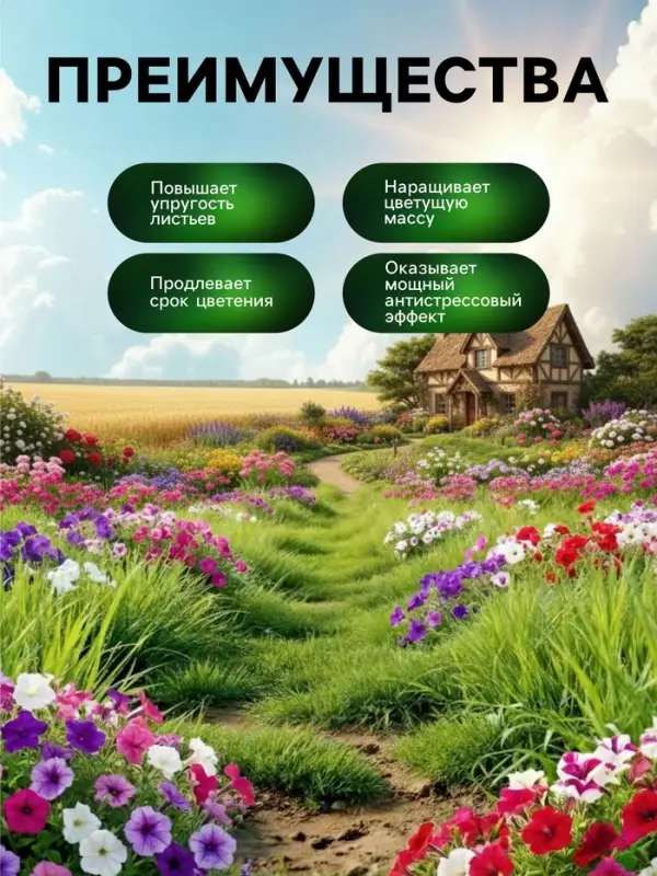 Органическое удобрение для петуний Greenife, 500 мл