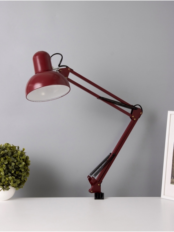 Настольная лампа Настольная лампа "Джуни" Е27 40Вт бордовый 15,5х15,5х80см
